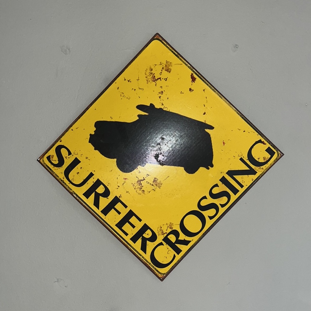 Surfer Crossing Sign